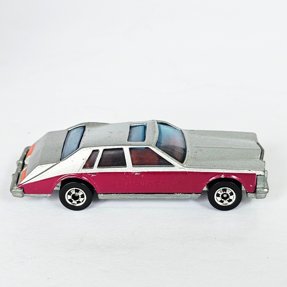 1982 Hot Wheels Cadillac Seville Silver Magenta Two-Tone Vintage Diecast Car